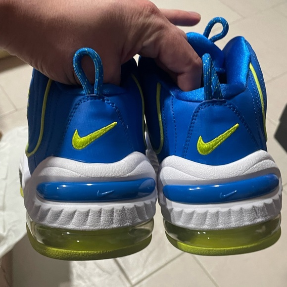2012 NIKE AIR MAX PENNY II 2 LE SOAR ROYAL BLUE CYBER NEON GREEN SPRITES SZ 9 - Picture 5 of 7